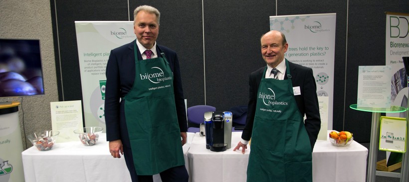 Biome Bioplastics serves taste of industrial biotechnology to Minister for Life Sciences
